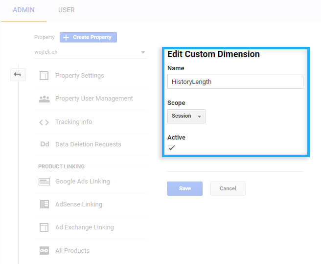 Invalid visits / Google Analytics / Custom Dimensions