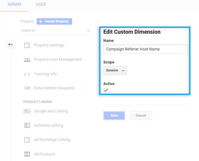 Invalid visits / Google Analytics / Custom Dimensions